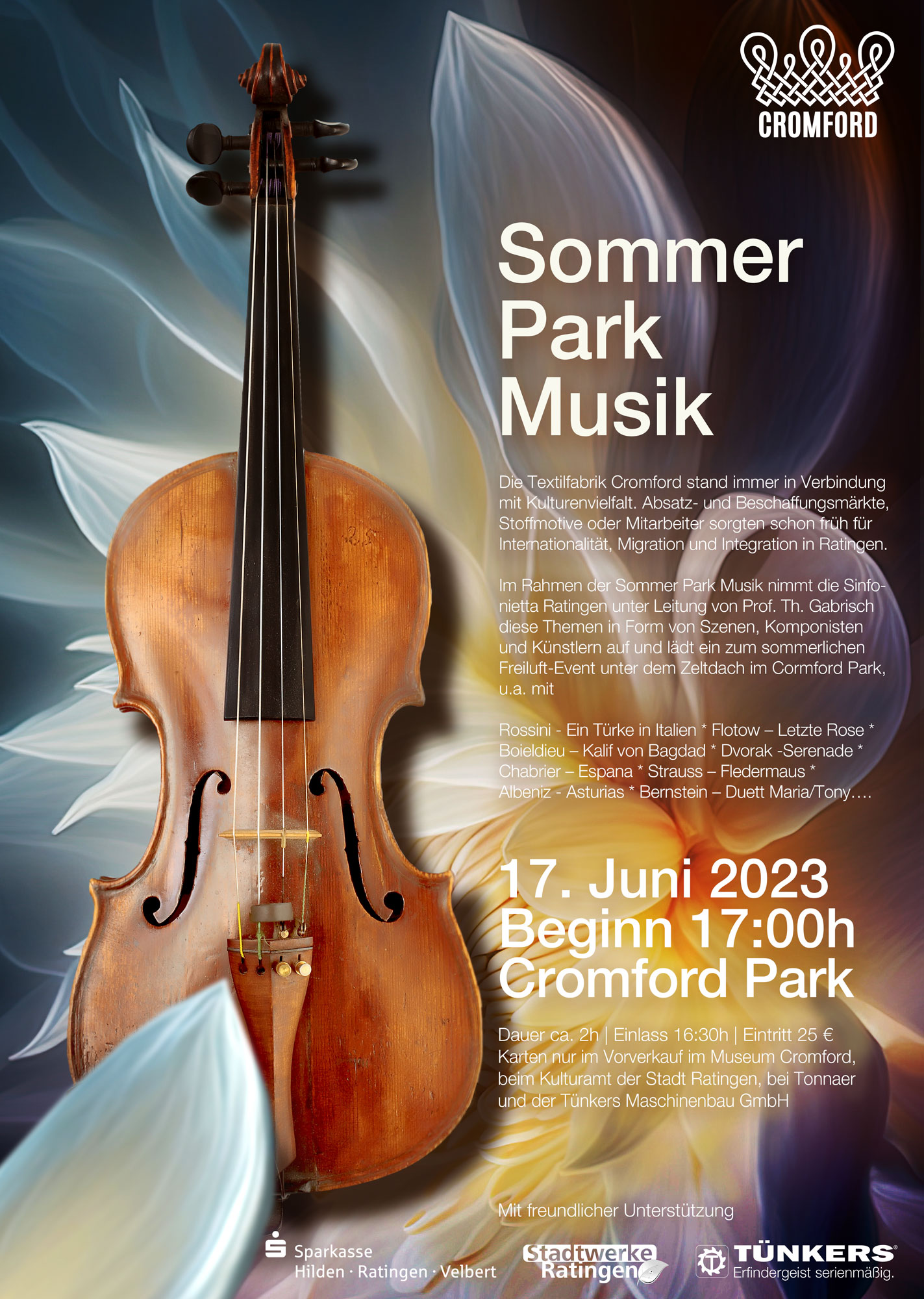 plakat des Parkfestes Sommer Park Musik