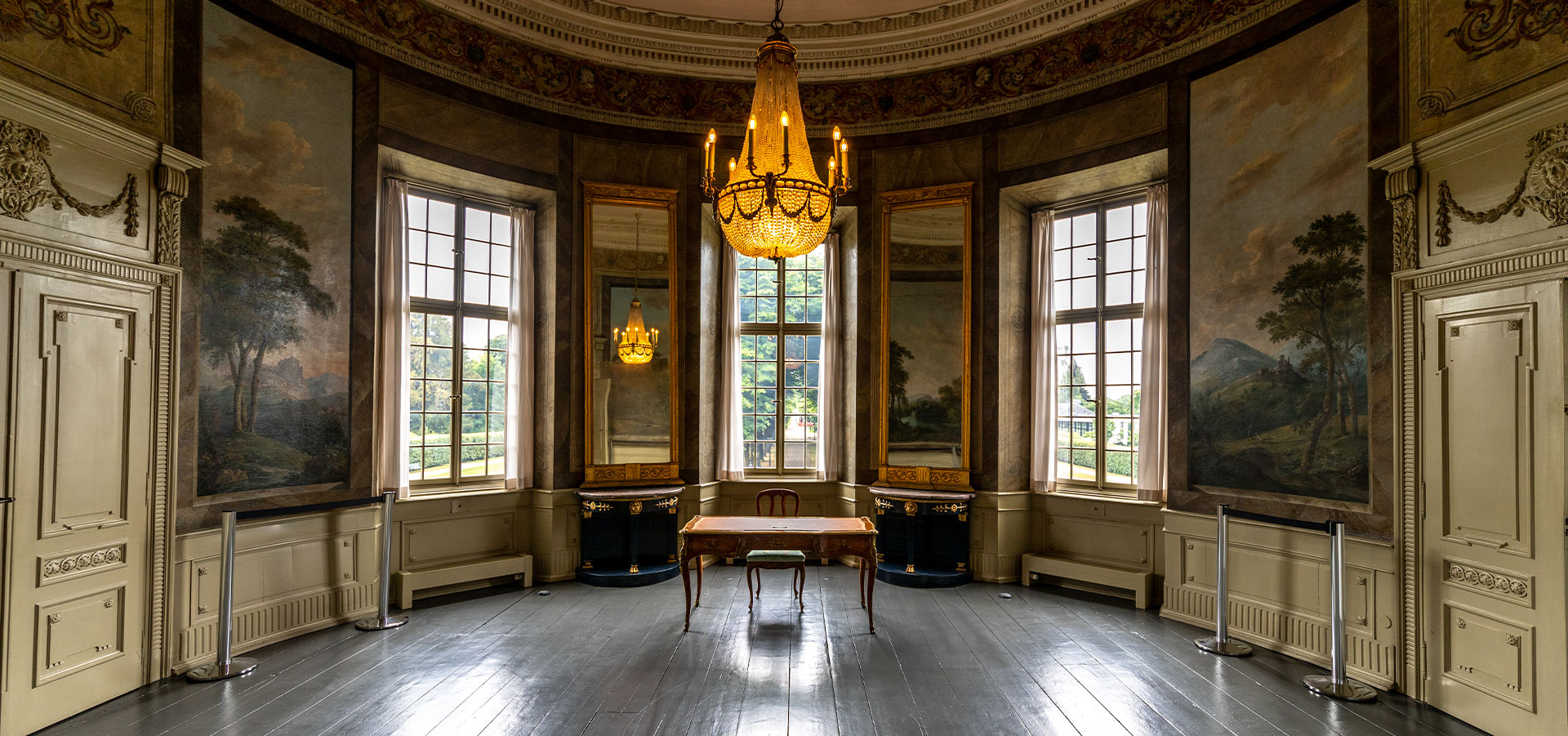 Ein Foto vom Gartensaal des Herrenhauses Cromford